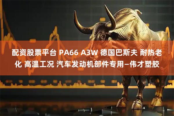 配资股票平台 PA66 A3W 德国巴斯夫 耐热老化 高温工况 汽车发动机部件专用—伟才塑胶